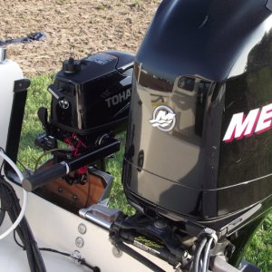 View of motors from cockpit.