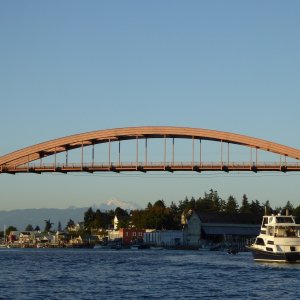 Oak harbor was completely full, every foot of dock space taken by some huge sailing club.  So continued on to La Conner.