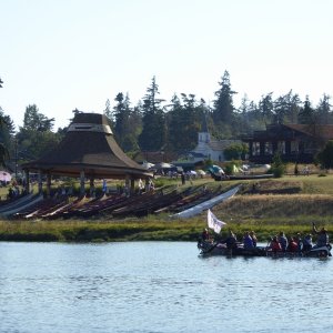 Media 'Some of the beached canoes later in the day. Boats arrived all day long, I was in awe!' in album 'Departing Poulsbo mid-day on Sunday, July 22'