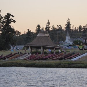 Swinomish tribe after sunset