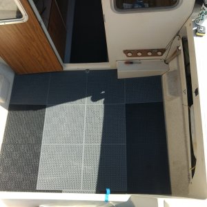 Media 'Threw the 4 extra black ones down the middle of the cabin for now.' in album 'Added some red LED lights under the gunwales today.'