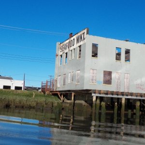 I bought crab here back in the day. They also sold lutefisk during the holidays. Local legend is that it was once a tavern where sailors were "Shanghaid".  Get them drunk, knock em on the head, drop them through a trap door into a waiting skiff, and they woke up on an outbound ship as the new junior  crew member.