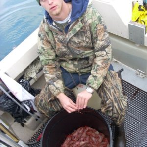 Mike & Bucket O Shrimp
