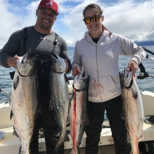 Gary & Kayla with a limit of K-Bay kings!!