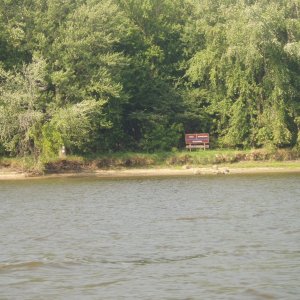 Minnesota,Iowa,Wisconsin border marker on Mississippi