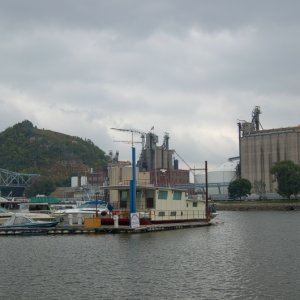 Typical Mississippi River town scene, Red Wing,MN.