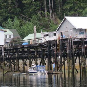 Pelican fuel dock.  Its a long way up that up ladder.  This time I used the bucket for payment