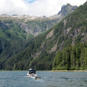 Arriving at the inner bay of Red Bluff Bay, Baranof Island