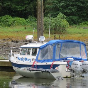 Media 'Taku Harbor dock.  Had just started the motors & ready to leave for Juneau.' in album 'First night on the water.  Swanson Harbor wilderness dock.'