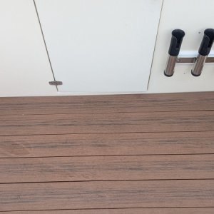Media 'Cockpit deck floor - cabin side.' in album 'Boat Name Decal'
