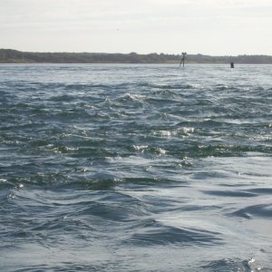 Ripping current through Woods Hole July 2010