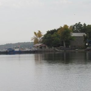 Ferry near Orwell Vermont crossing lower Lake Champlain