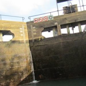 going down in a lock headed north