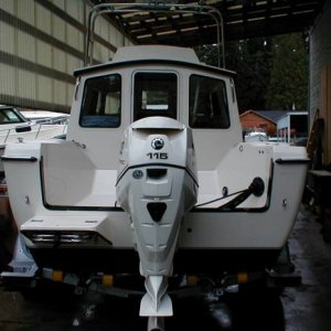 Media 'At higher cruising elevations the E-Tec 115 will provide adequate power.' in album 'Cast Away getting rigged at E.Q. Marine'