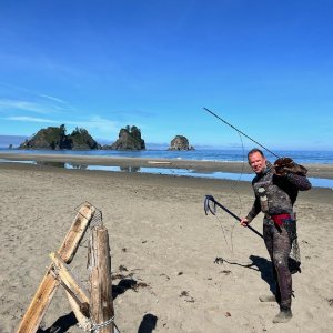 Beach speared ling