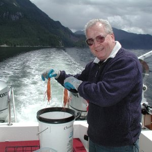 Hurrying back to the dock to cook these babies!