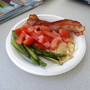 Saturday morning breakfast - another odd combo