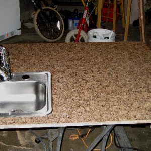 New Sink with Faucet Installed