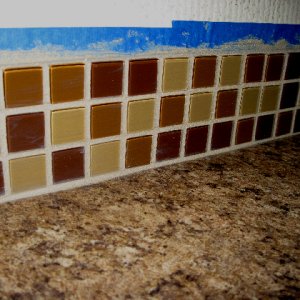 Glass Tile Backsplash - Closeup