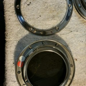 Two parts and the outside ring is used as the template for cutting
