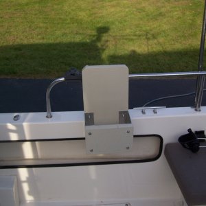 This is where we carry our 3.5HP 4 stroke merc when we take the dinghy