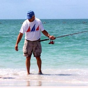 Media 'Boats,Pelicans, Fishing Pole and grandbaby Emma is enjoying sand and surf...Priceless!' in album 'This is what a C-Dory is all about. Nicholas caught his first "Big" fish and it was almost as big as his eyes.'