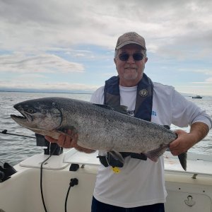 Media 'Sept.1,2024 opening for Chinook retention at Sandheads in Georgia Strait.' in album 'A happy wife with a nice 16lb coho'