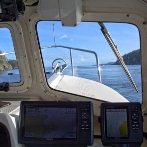 Approaching James Island about an hour later