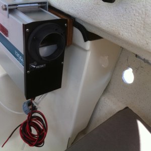 Mounted heater to 1/2 inch plywood mounting board