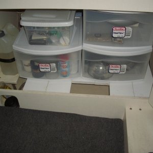 (Pat Anderson) Drawers in place on floor