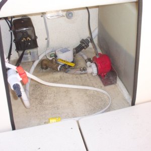 He had to drill a hole in the bottom of the boat for the water intake.