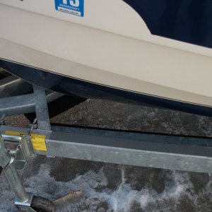 Media 'Bunk guides stowed beneath forward part of the trailer during travel. Wed Feb 22 18:20:55 2012' in album 'self centering guides'