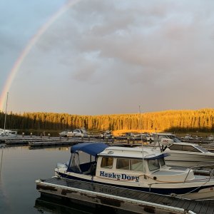 A beautiful morning sight to wake up to at the Bridge Bay, Marina