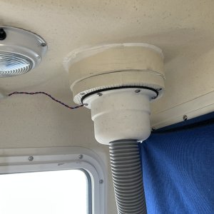 Close up of Airhead Vent attached to Solar Vent via spacer