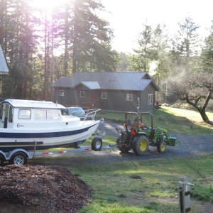 Media 'Arriving at the Folks Barn at Hazel point in Fisherman?s cove on Hood Canal Washington.' in album 'Jay (Brad), enjoying getting use to the helm'