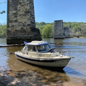 Media 'tucked in above the old limestone high bridge' in album 'springtime island picnic'