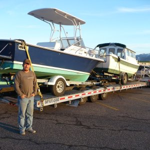 Cory from Sharp Yachts Transport brought her cross country with one other boat