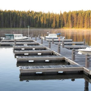 Frost on the dock today. August 16, 2015.