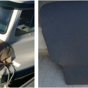 - Vberth Cover ? At 28 degrees, the cover reduces the condensation by 90% in the area it covers. No more drip, it also keeps it a tad warmer. We did not want to add spray on insulation. The fleece cover cost us $16.00 in material. Easy to put on and take off.  
- Vberth /Chain locker fan ? The 12v fan (computer fan) is mounted to a removable panel that bolts to the chain locker. It sucks air into the vberth and blows it forward and out the open deck pipe. It pulls warm air from the cabin into the berth.