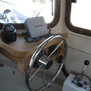 Media 'The helm on delivery day' in album 'Getting ready for Tugger's first dip at Lake Washington'
