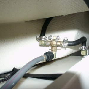 Back side of factory installed fuel tank selector switch