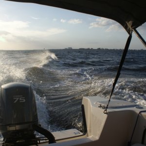 San Carlos Bay, near Fort Myers....just a little rough...back wind from Ida.