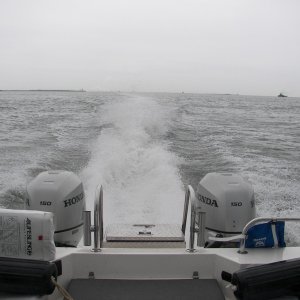 Sat. Eve, 6/30, finally on the water!! 'Got dark quick and had to dodge shallow water, abandoned oil rigs and oyster beds, so called it quits early.