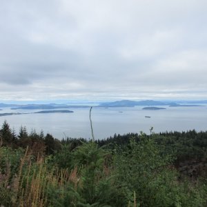 View at 2000 feet on Chuckanut looking out over San Juans