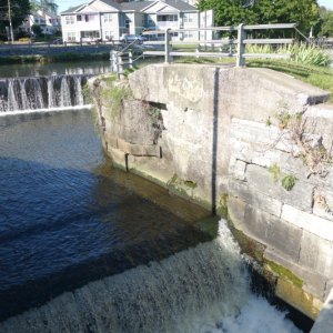Media 'old original stair locks are now overflow.  In 1860 stone craftsmen installed these stones' in album 'Waterford town dock, the eastern start of the Erie Canal'