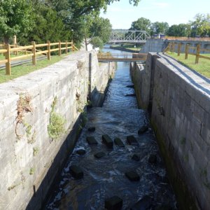 Media 'original 1860 stone work survived  all those New York winters...how come our Interstate highways don't last like this?' in album 'Waterford town dock, the eastern start of the Erie Canal'