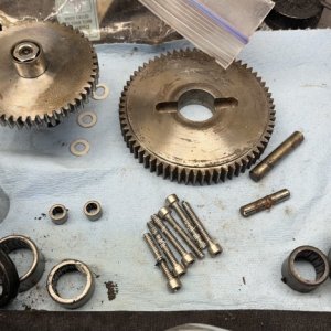 Media 'Old seals & bearings.  Gears were cleaned and re-used' in album 'Upon opening the housing'