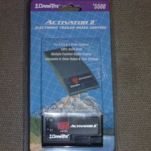 Electric brake controller for electric over hydraulic brakes or all electric brakes that are on RV trailers. Our truck had one built in, never out of the package $65