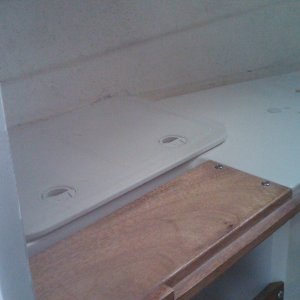Media 'port side access hatch' in album 'port access hatch w.sub woofer cabinet and air conditioning duct'
