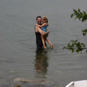 The water was salty, clear, and cold!
